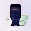 Owlet Dream Sock in Mint met basisstation en de Owlet Dream-app