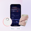 Owlet Dream Sock in Dusty Rose met basisstation en de Owlet Dream-app